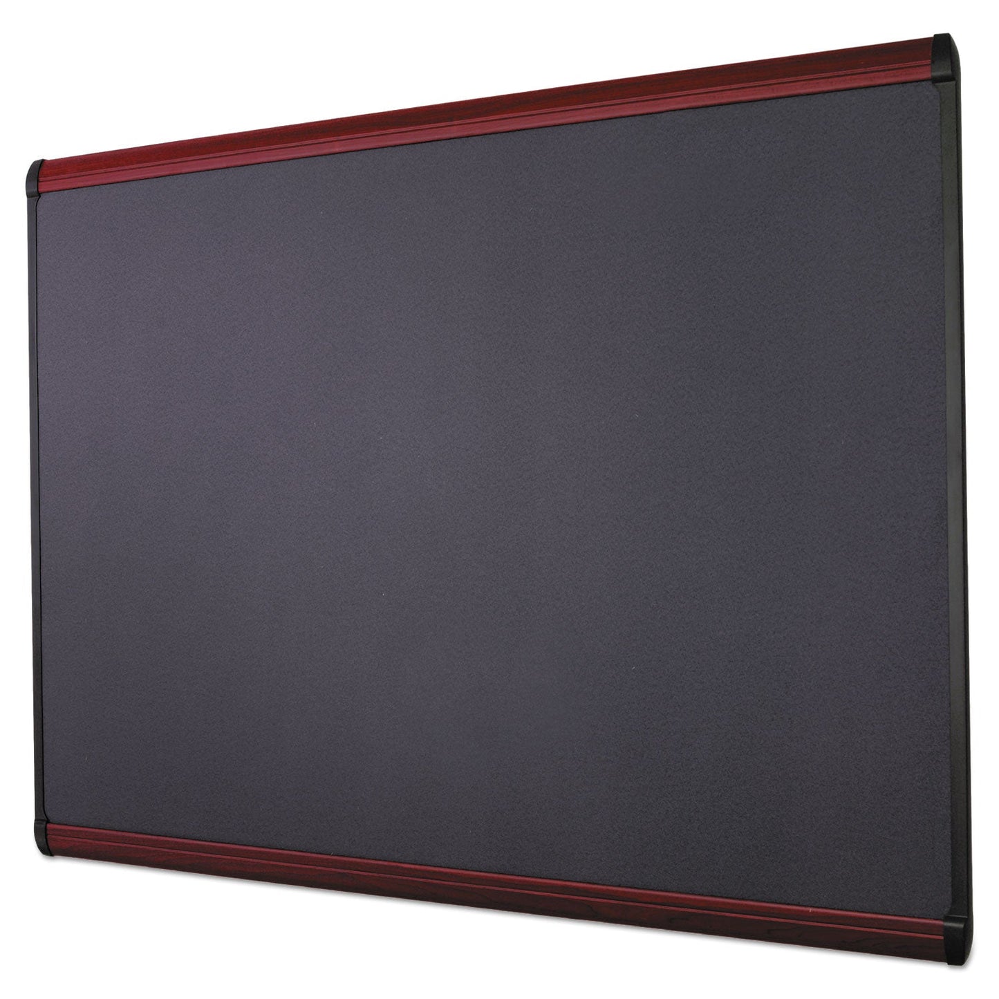 Quartet Prestige Plus Magnetic Fabric Bulletin Board, 48 x 36, Mahogany Frame