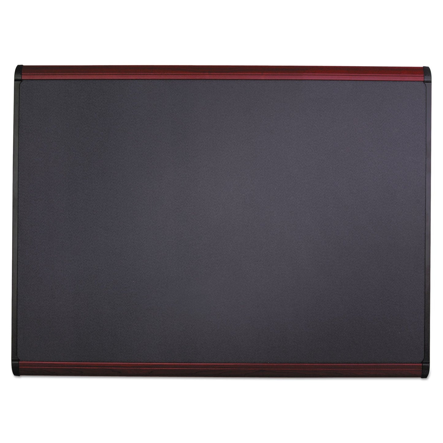 Quartet Prestige Plus Magnetic Fabric Bulletin Board, 48 x 36, Mahogany Frame