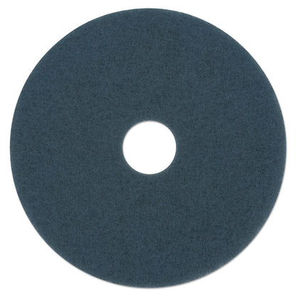 Boardwalk Scrubbing Floor Pads, 13" Diameter, Blue, 5/Carton