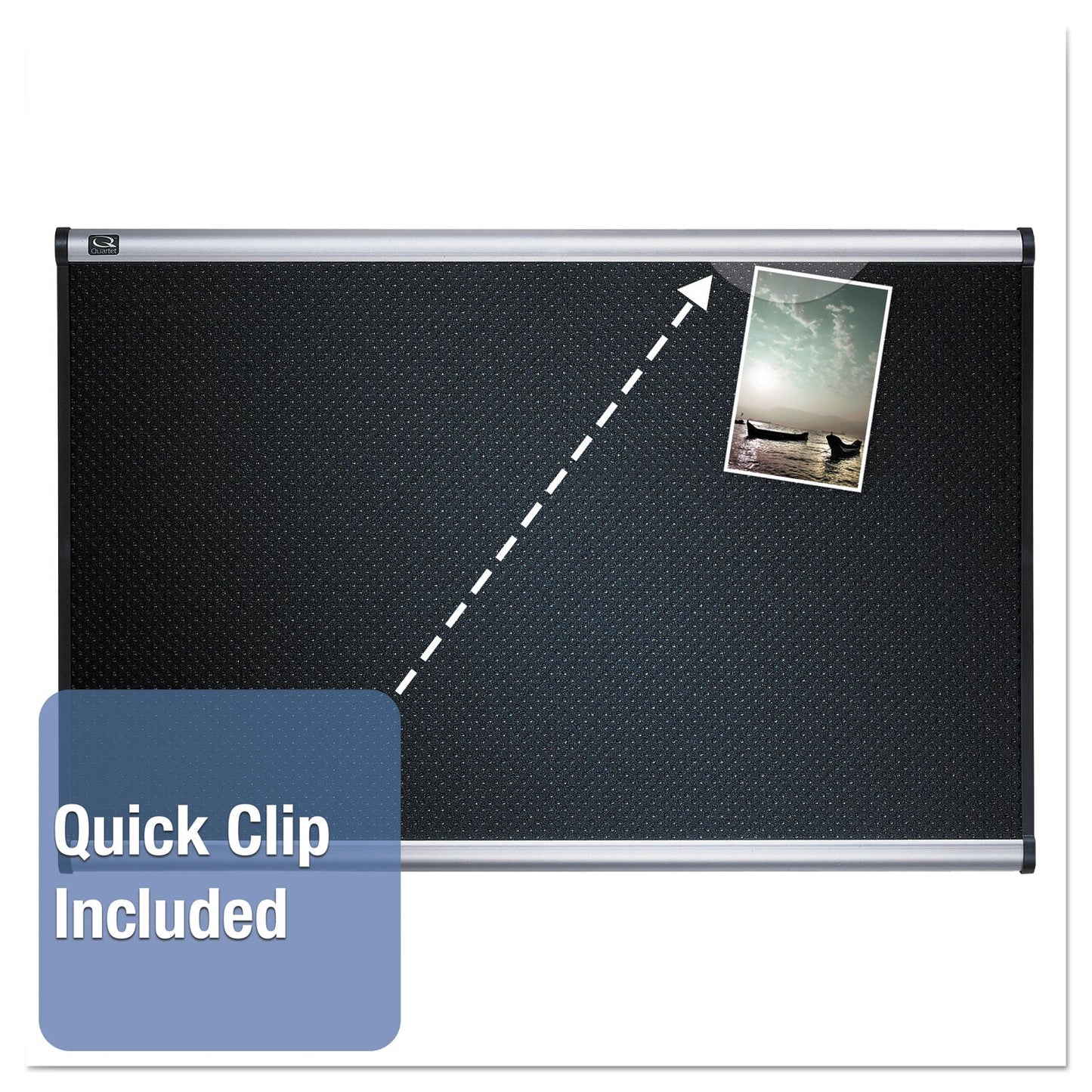 Quartet Prestige Embossed Foam Bulletin Board, 72 x 48, Black, Aluminum Frame
