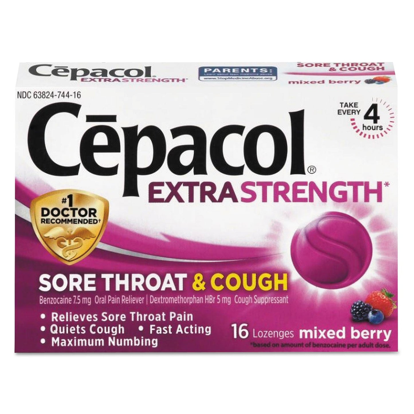 Cepacol Sore Throat and Cough Lozenges, Mixed Berry, 16 Lozenges