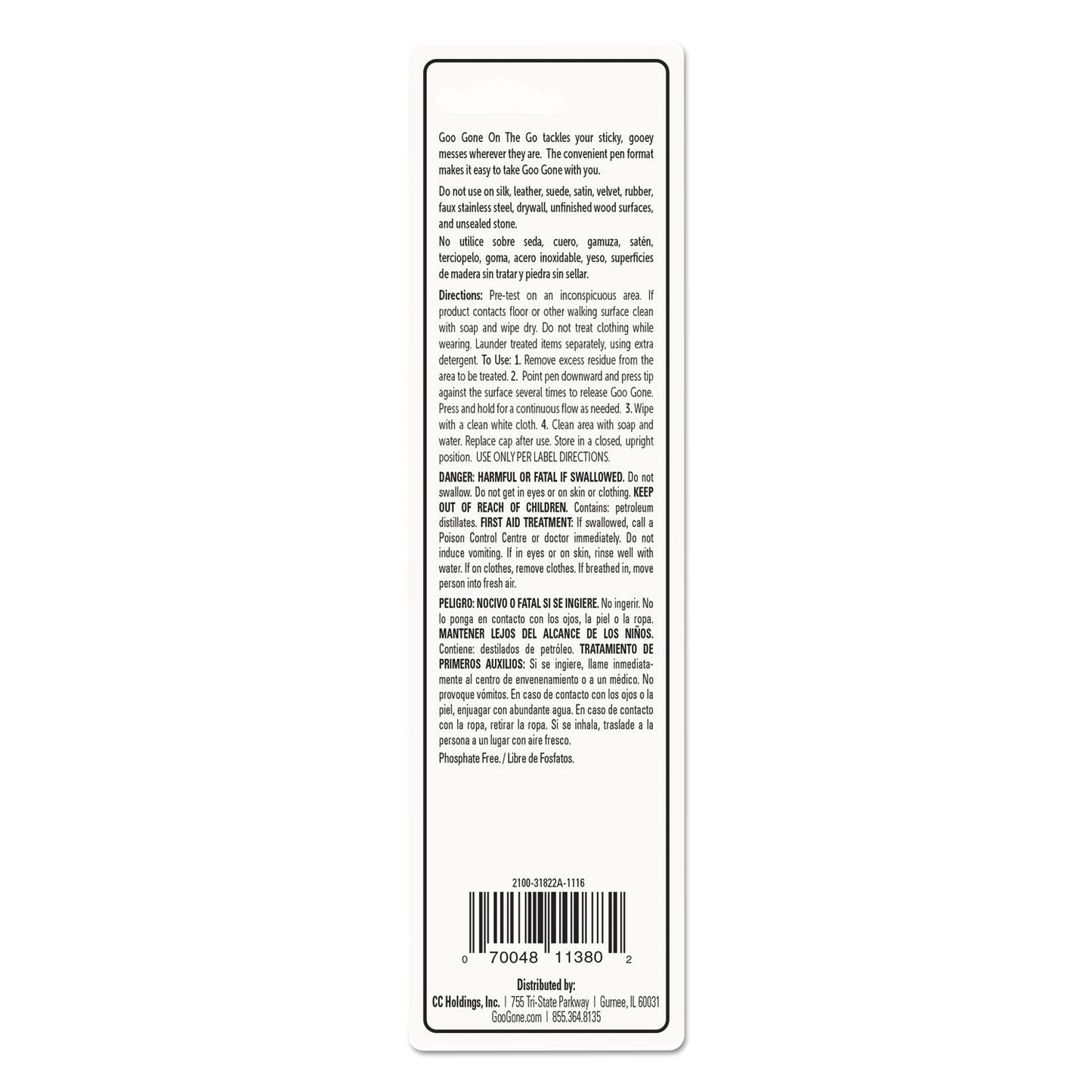 Goo Gone Mess-Free Pen Cleaner, Citrus Scent, 0.34 Pen Applicator