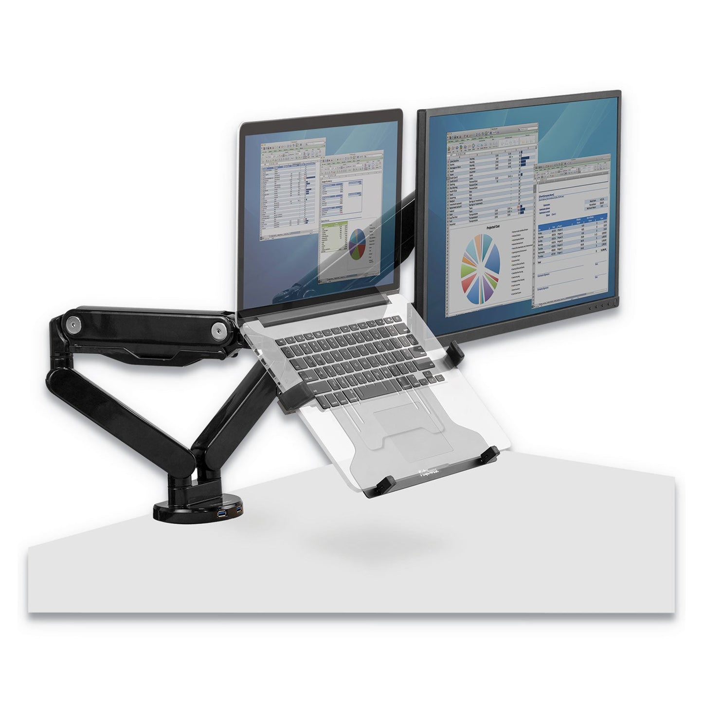 Fellowes Laptop Arm Accessory, Black, Supports 15 lb