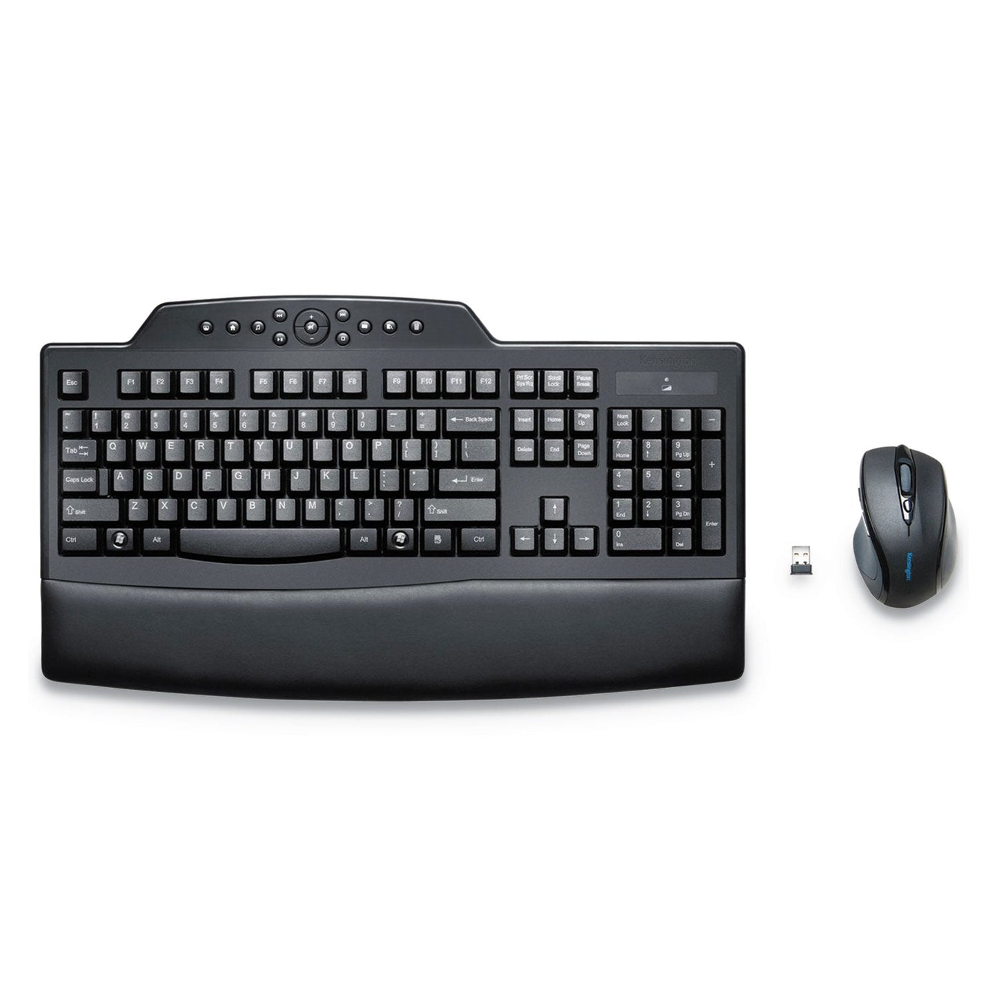 Kensington Pro Fit Comfort Wireless Desktop Set, 2.4 GHz Frequency/30 ft Wireless Range, Black