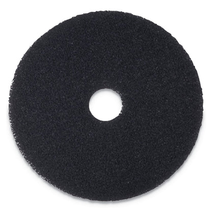 Boardwalk Stripping Floor Pads, 14" Diameter, Black, 5/Carton