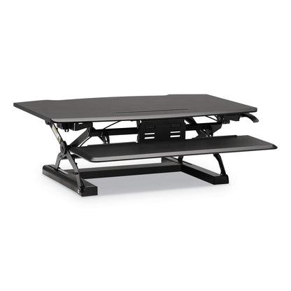 HON Coordinate Portable Desktop Riser, 35.04" x 31.1" x 5" to 16.54", Black