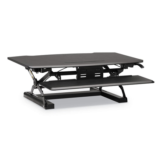 HON Coordinate Portable Desktop Riser, 35.04" x 31.1" x 5" to 16.54", Black