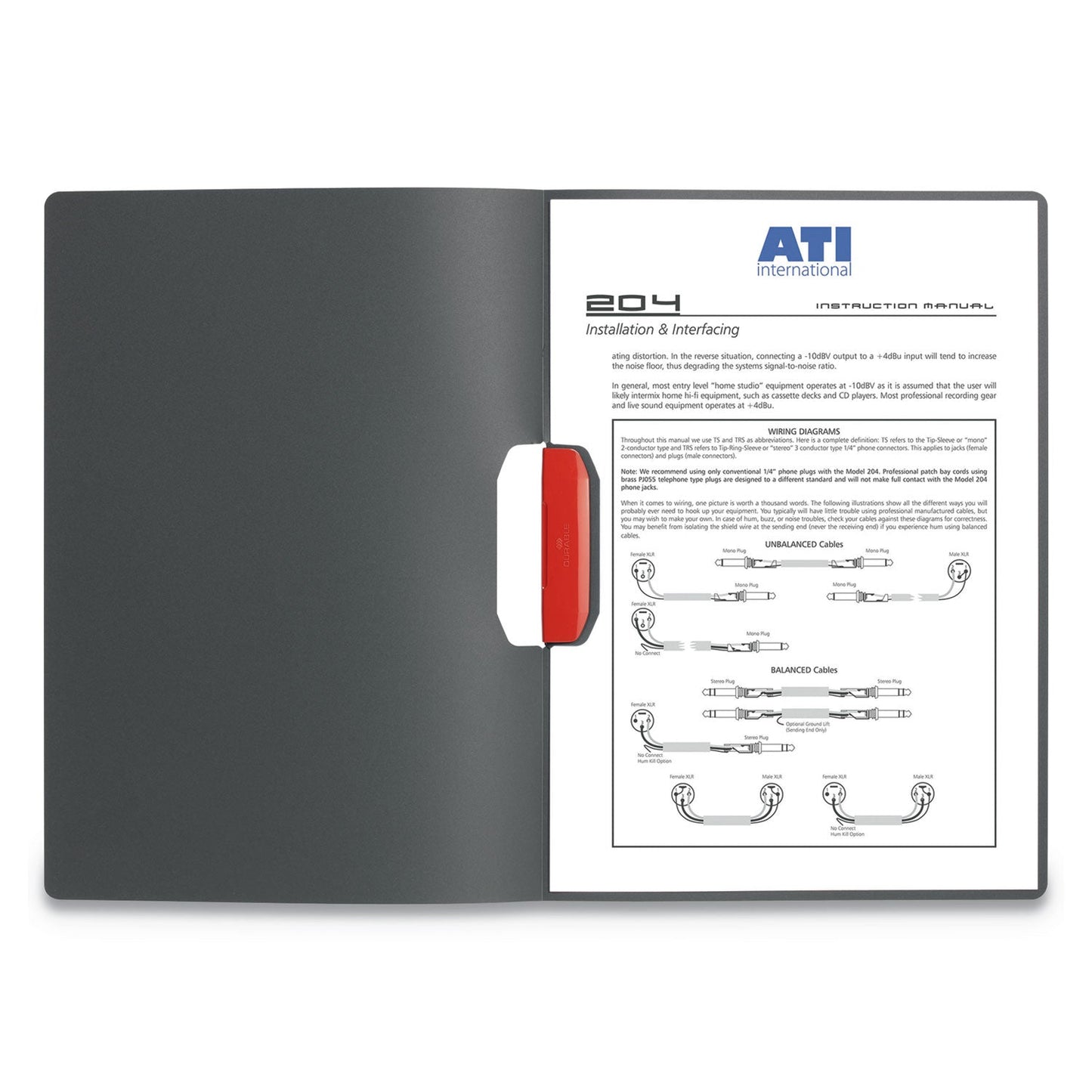 Durable DURASWING Report Cover, Clip Fastener, 8.5 x 11, Graphite/Graphite, 5/Pack