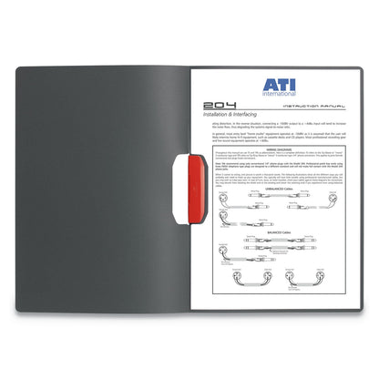 Durable DURASWING Report Cover, Clip Fastener, 8.5 x 11, Graphite/Graphite, 5/Pack