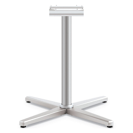 HON Arrange X-Leg Base for 42" to 48" Tops, 32w x 32d x 28h, Silver