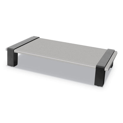 Kantek Modern Monitor Riser, 23.75" x 10.25" x 3.5", Black/Gray, Supports 60 lbs
