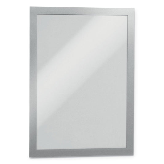 Durable DURAFRAME Sign Holder, 8.5 x 11, Silver Frame, 2/Pack