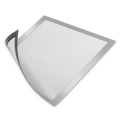 Durable DURAFRAME Magnetic Sign Holder, 8.5 x 11, Silver Frame, 2/Pack