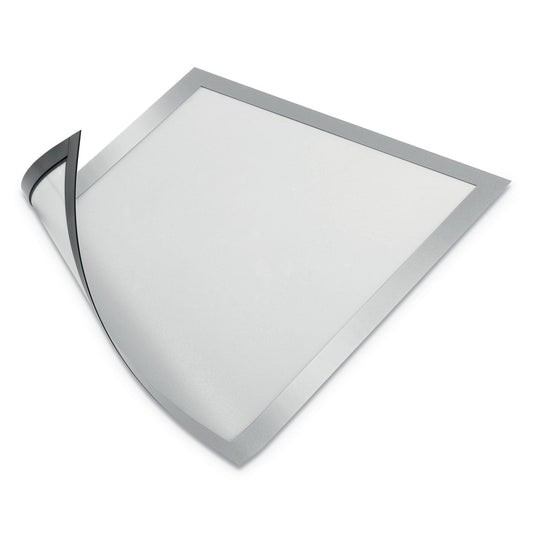 Durable DURAFRAME Magnetic Sign Holder, 8.5 x 11, Silver Frame, 2/Pack