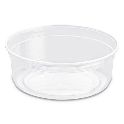 SOLO Bare Eco-Forward RPET Deli Containers, 8 oz, 4.6" Diameter x 1.8"h, Clear, Plastic, 500/Carton