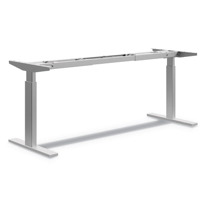 HON Coordinate Height-Adjustable Base, 72w x 24d x 25.5 to 45.25h, Nickel