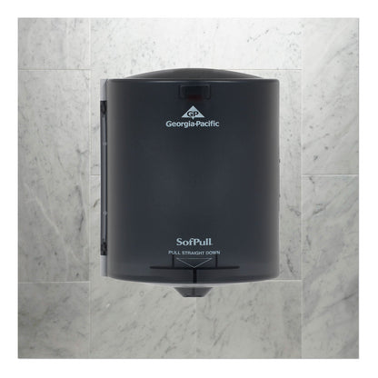 Georgia Pacific SofPull Center Pull Hand Towel Dispenser, 9.25 x 8.75 x 11.5, Smoke