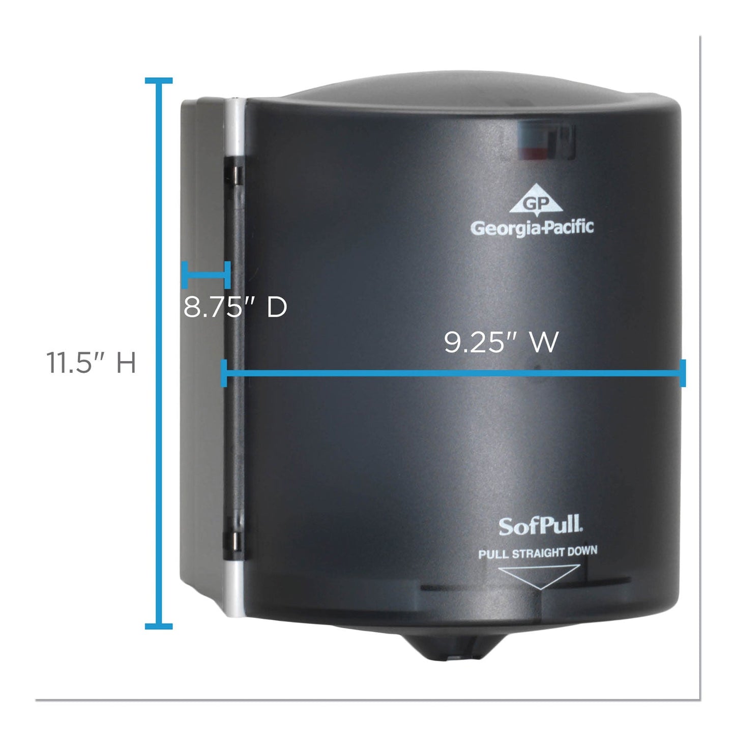 Georgia Pacific SofPull Center Pull Hand Towel Dispenser, 9.25 x 8.75 x 11.5, Smoke