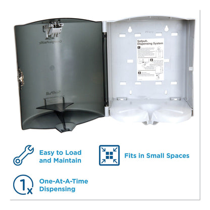 Georgia Pacific SofPull Center Pull Hand Towel Dispenser, 9.25 x 8.75 x 11.5, Smoke