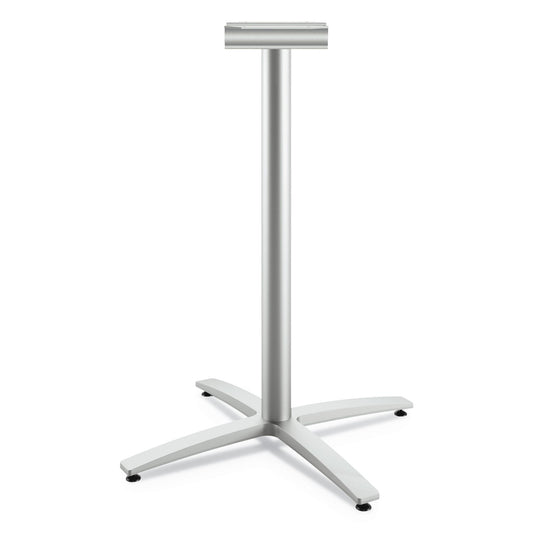 HON Between Standing-Height X-Base for 42" Table Tops, 32.68w x 41.12h, Silver
