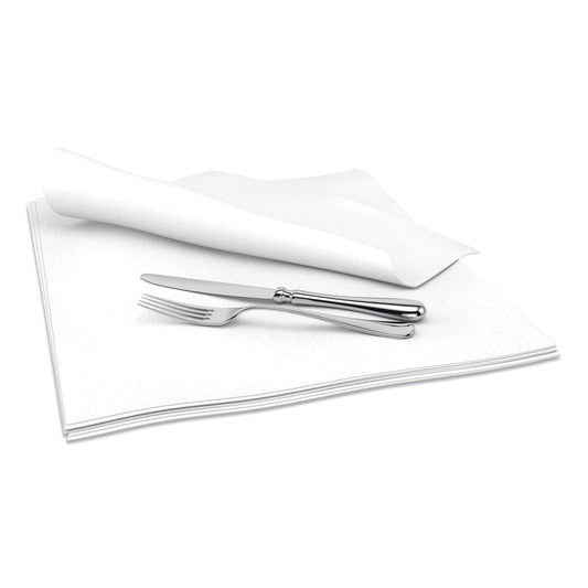 Cascades PRO Select Dinner Napkins, 1-Ply, 15 x 15, White, 1000/Carton