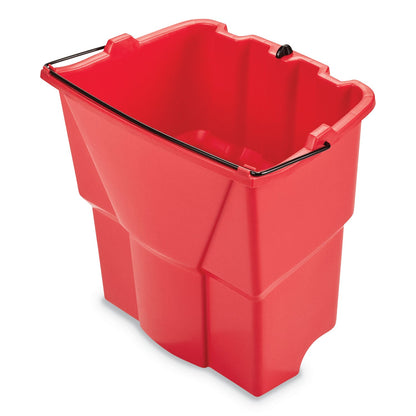 Rubbermaid WaveBrake 2.0 Dirty Water Bucket, 18 qt, Plastic, Red