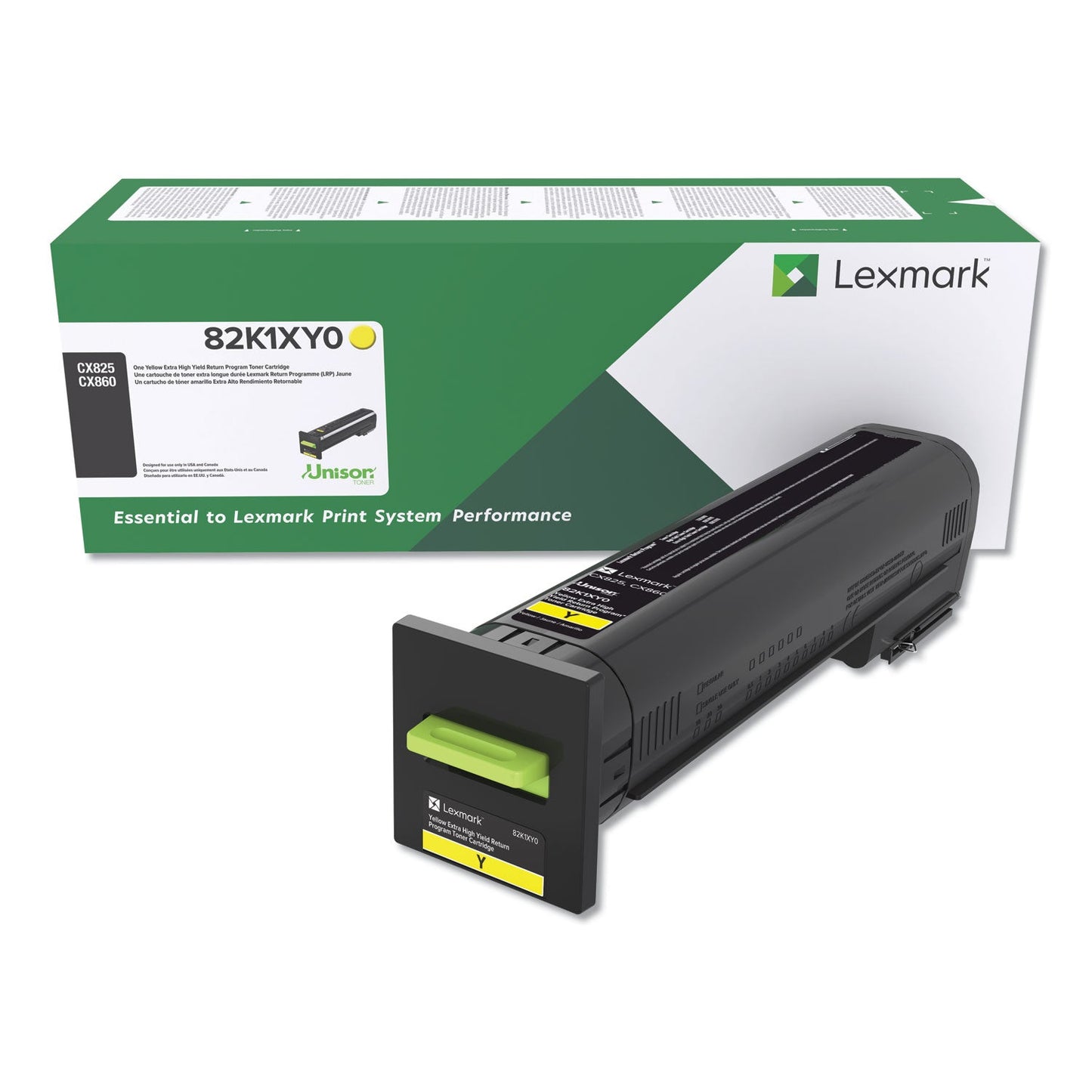 Lexmark 82K1XY0 Return Program Unison Extra High-Yield Toner, 22,000 Page-Yield, Yellow