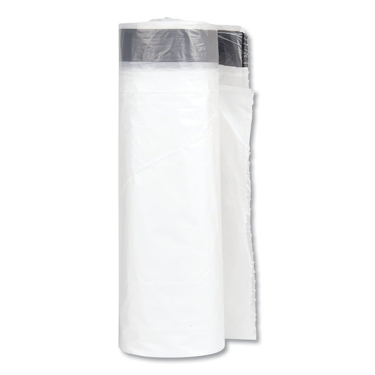 Inteplast Group Draw-Tuff Institutional Draw-Tape Can Liners, 23 gal, 1 mil, 38" x 28.5", Natural, 150/Carton