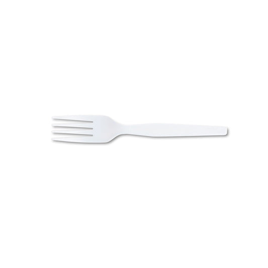 Dixie Plastic Cutlery, Heavy Mediumweight Fork, 1,000 Carton