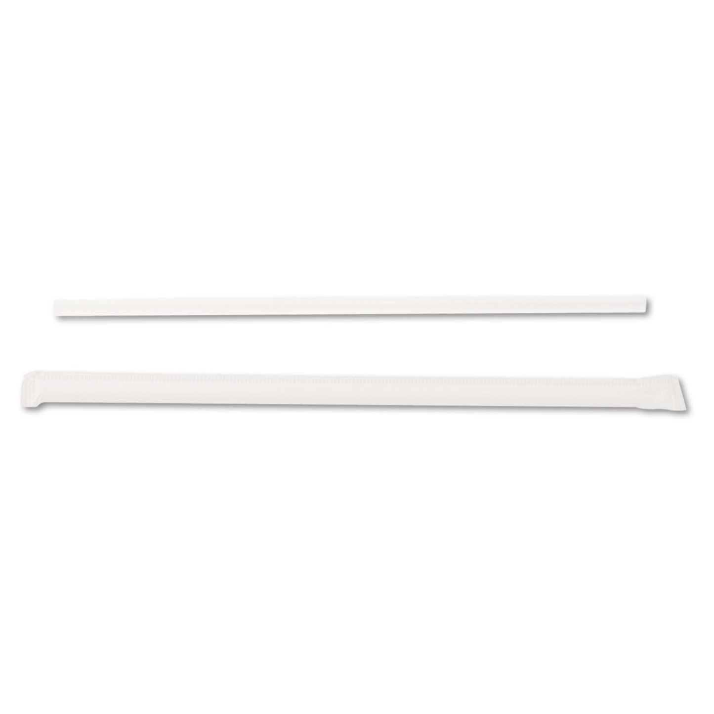 Dixie Jumbo Straws, 7.75", Plastic, Translucent, 500/Box, 4 Boxes/Carton
