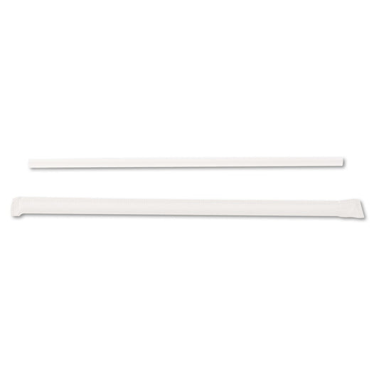 Dixie Jumbo Straws, 7.75", Plastic, Translucent, 500/Box, 4 Boxes/Carton