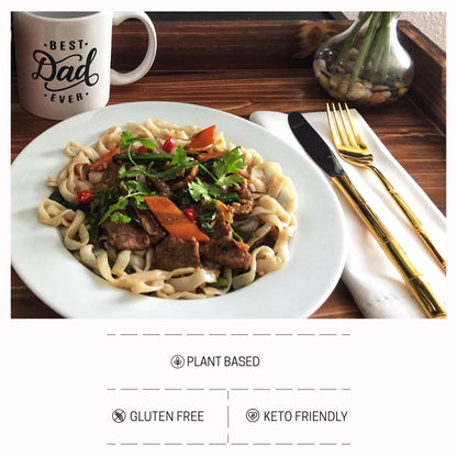 Organic Fettuccine 6 Pack Premium Shirataki Konjac Pasta USDA Organic 100% Plant Based Keto Friendly Zero Net Carb Non GMO Ready to Eat Low Calorie Gluten Free Vegan Diet
