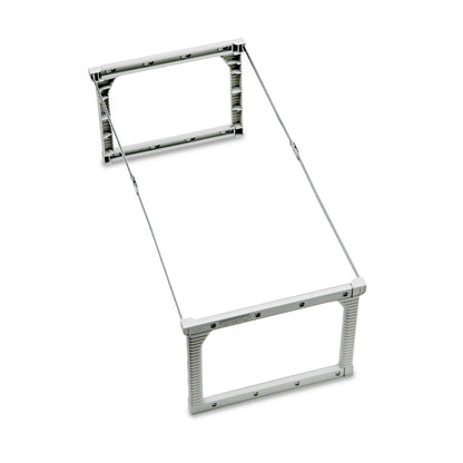 Pendaflex Plastic Snap-Together Hanging Folder Frame, Legal/Letter Size, 18" to 27" Long, White/Silver Accents, 4/Box