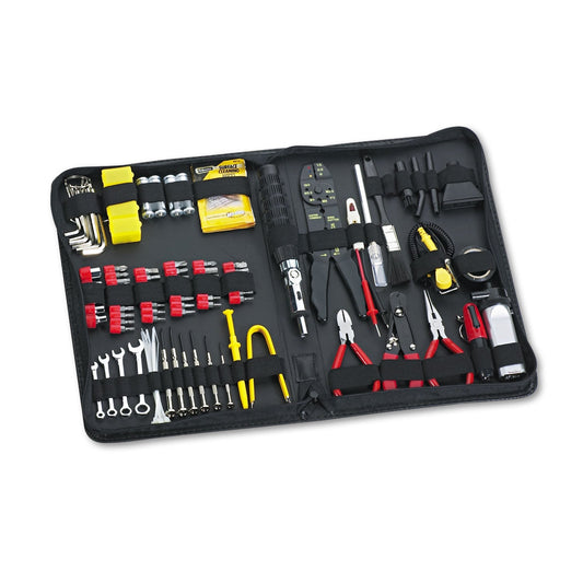 Fellowes 100-Piece Computer Tool Kit in Black Vinyl Zipper Case