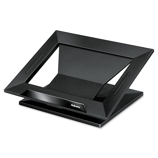 Fellowes Designer Suites Laptop Riser, 13.19" x 11.19" x 4", Black Pearl, Supports 25 lbs