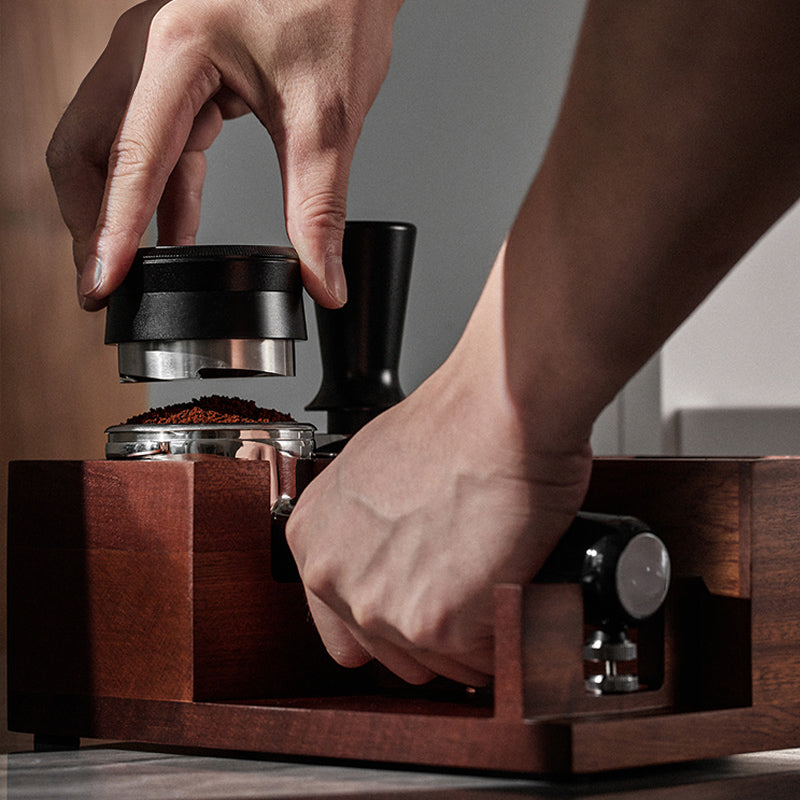 Espresso Tamping Station with Knock Box