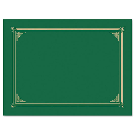 Geographics Certificate/Document Cover, 12.5 x 9.75, Green, 6/Pack
