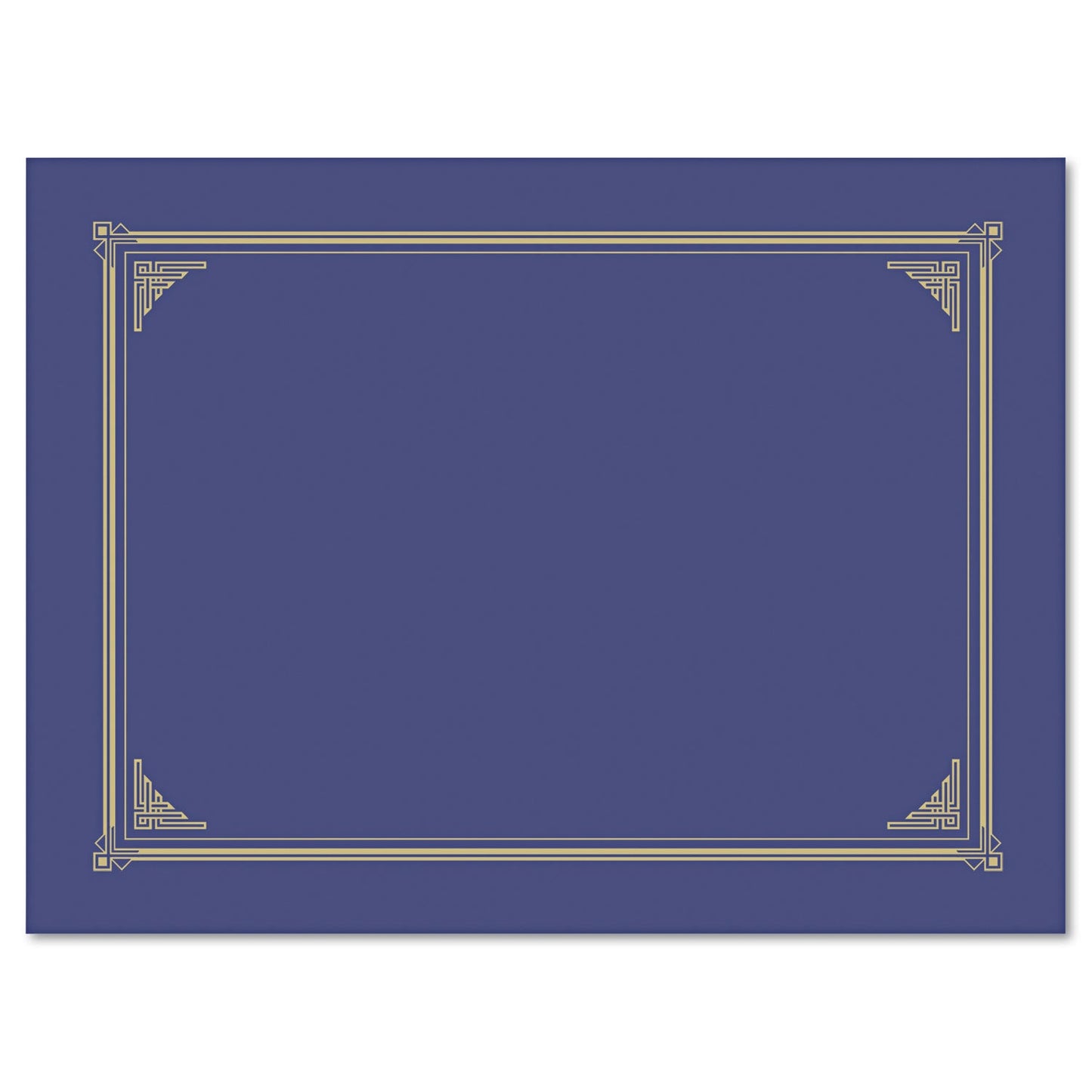 Geographics Certificate/Document Cover, 12.5 x 9.75, Metallic Blue, 6/Pack