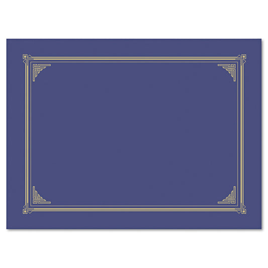 Geographics Certificate/Document Cover, 12.5 x 9.75, Metallic Blue, 6/Pack