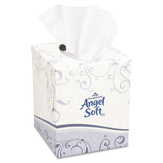 Georgia Pacific Premium Facial Tissue, 2-Ply, White, Cube Box, 96 Sheets/Box