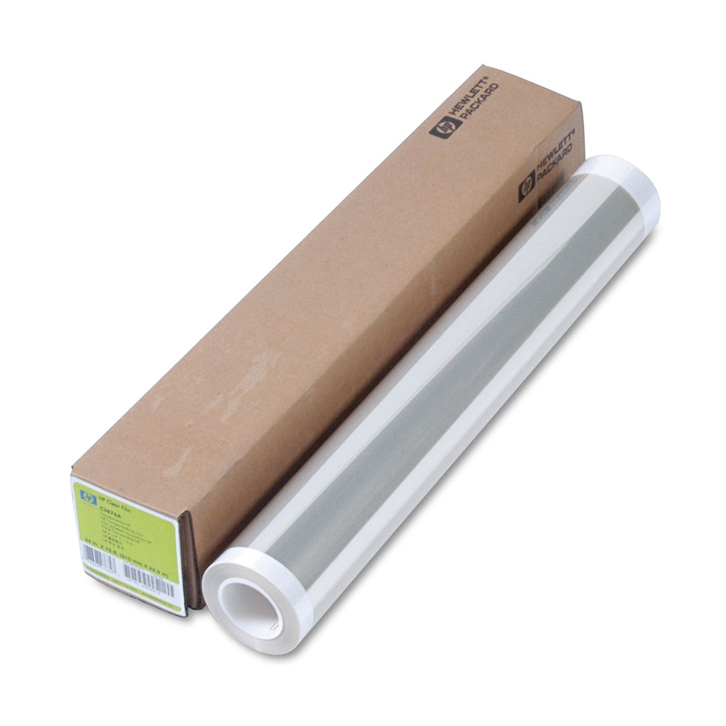HP DesignJet Large Format Paper for Inkjet Prints, 5 mil, 24" x 75 ft, Clear