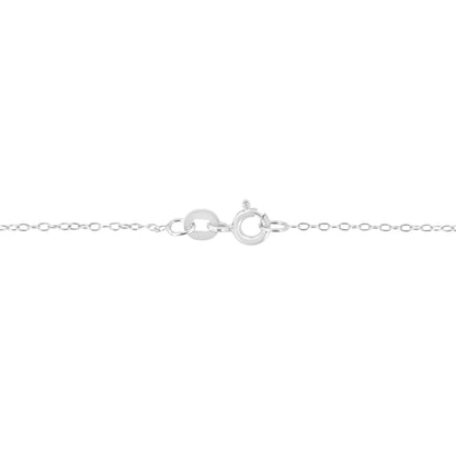 AGS Certified 10K White Gold 1/5 Cttw Bezel Set Round Diamond Solitaire 16-18" Adjustable Pendant Necklace (H-I Color, SI1-SI2 Clarity)