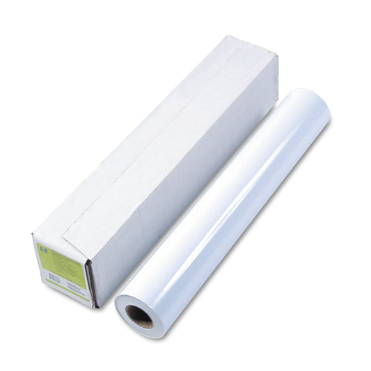 HP DesignJet Inkjet Large Format Paper, 7 mil, 24" x 100 ft, High-Gloss White
