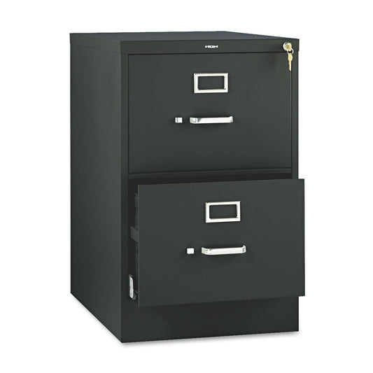 HON 510 Series Vertical File, 2 Legal-Size File Drawers, Black, 18.25" x 25" x 29"