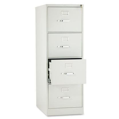 HON 510 Series Vertical File, 4 Legal-Size File Drawers, Light Gray, 18.25" x 25" x 52"