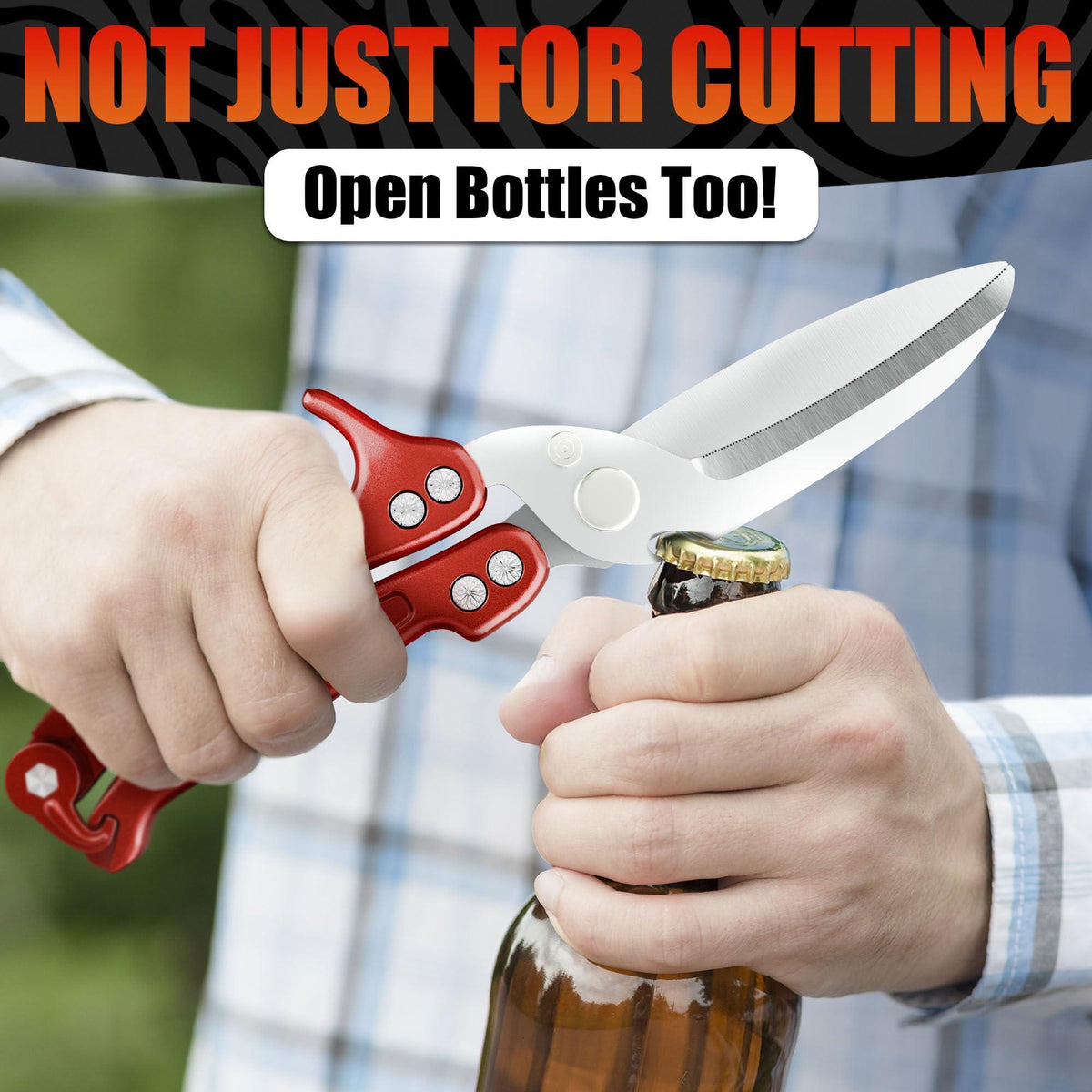 Heavy Duty Poultry Shears – Sharp Chicken Scissors with Non Slip Micro Serrated Blades Meat Cutting Scissors with Safety Lock – Multipurpose Kitchen Shears for Food Meat Fish Bone & Food Prep