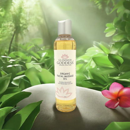 Organic Facial Massage Oil for Organic Skincare Enthusiasts   Vegan Body Lubricant Unscented Liquid Nourishing Body Lubricant