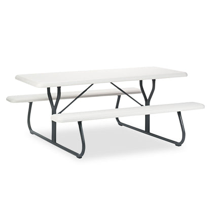 Iceberg IndestrucTable Classic Picnic Table, 72w x 30d x 29h, Platinum/Gray