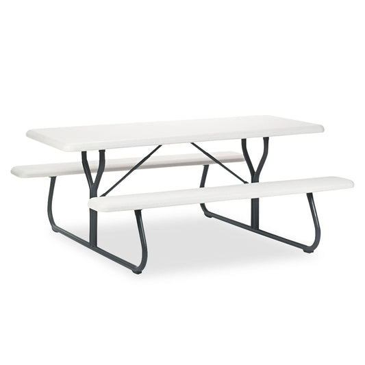 Iceberg IndestrucTable Classic Picnic Table, 72w x 30d x 29h, Platinum/Gray