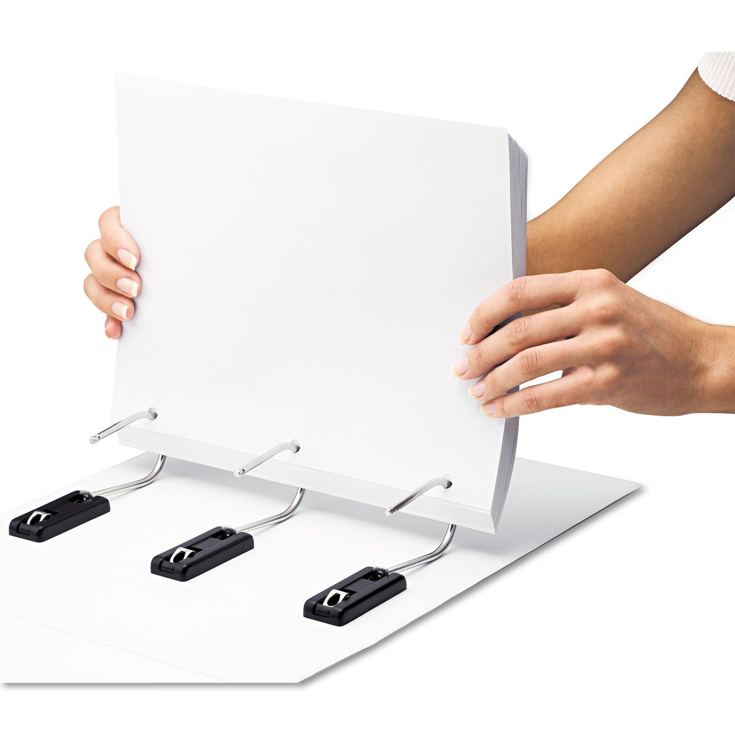 find It Gapless Loop Ring View Binder, 3 Rings, 4" Capacity, 11 x 8.5, White